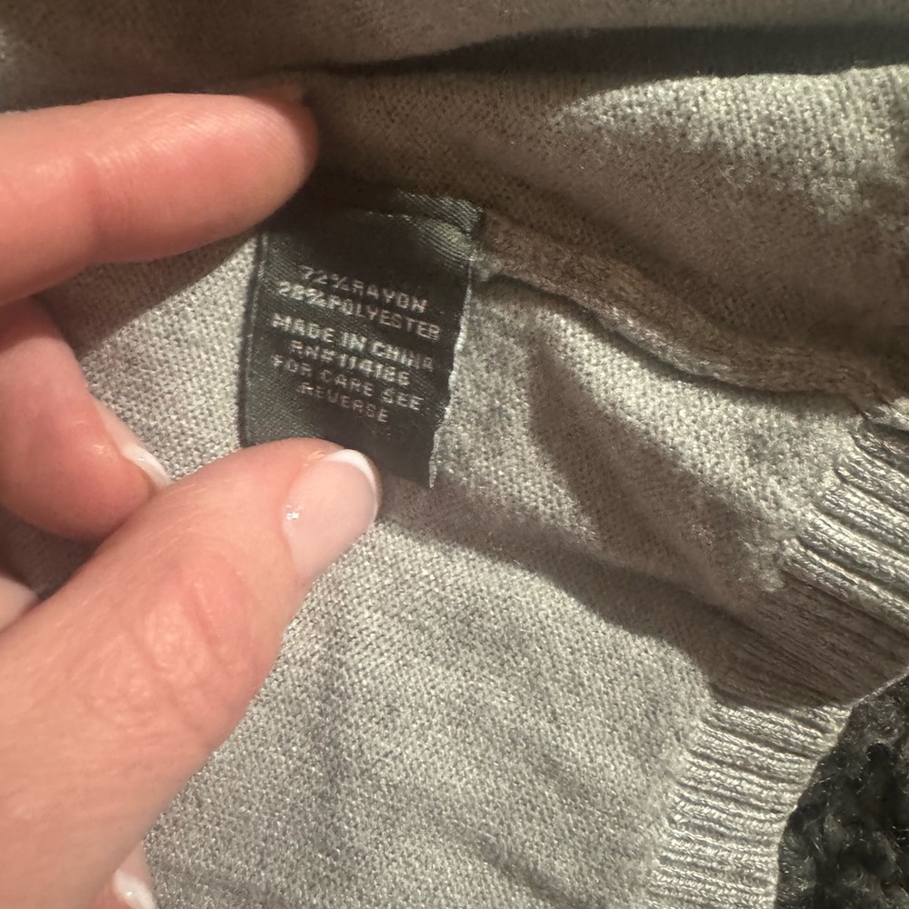Gray 89th & Madison Open Front Cardigan Size Medium - Picture 9 of 10